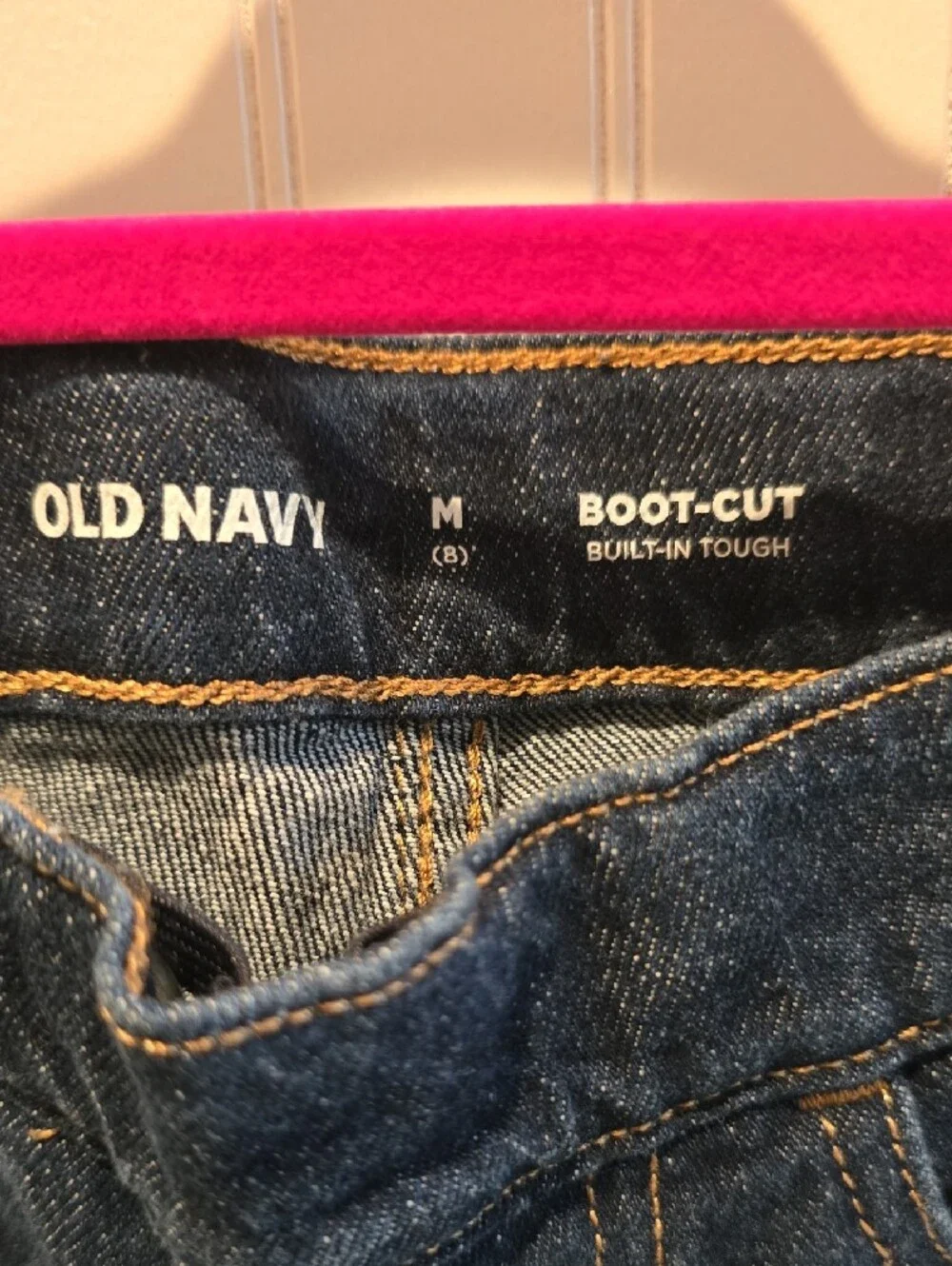 Old Navy Navy Dark Wash Boot-Cut Jeans for Girls